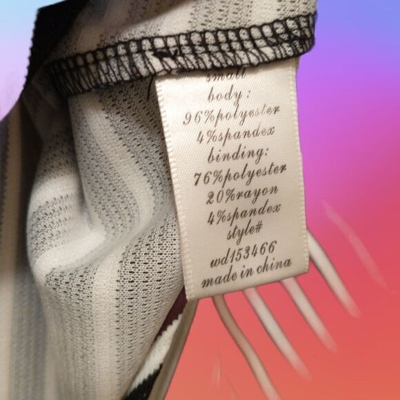 Blue Rain Skater Dress, Black and White Stripe, Fit and Flare, Circle Skirt NWOT - Picture 3 of 4